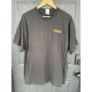 Vintage Magic the Gathering MTG Black Lotus Dragon Shirt‎ XL Beckett Rare